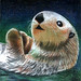 Chalk Art: Sea Otter