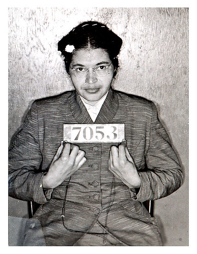 Rosa Parks' mugshot, February 1956, Courtesy of Richard Banks, Creative Commons: Attribution BY-NC-N
