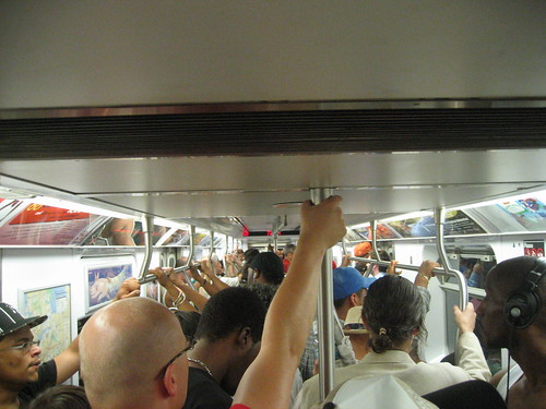 new york city subway car. the New York City subway