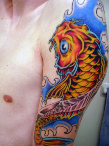 Koi Tattoo by kalupa. My Koi tattoo on my left upper arm