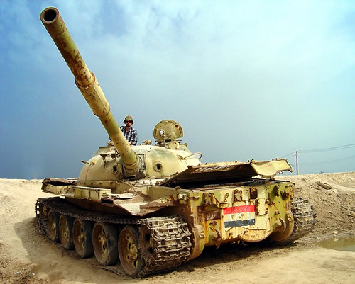 Me, Iraqi war tank
