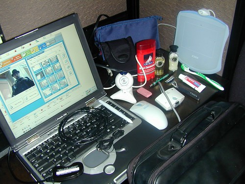 Digital nomad's packing items
