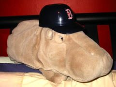 Leonard “The Beat” Hippopotamus is rooting for the Sox