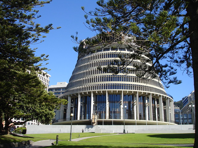 The Beehive in Wellington. Photo by No One Nels @ Flickr