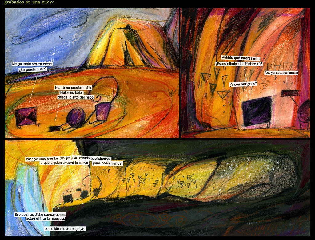 mataparda espinita comic bocetos procesos grabados cueva