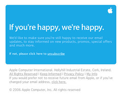 Good PR from Apple: If You're Happy We're Happy