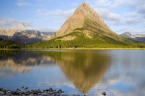 On the Shore of Swiftcurrent Lake