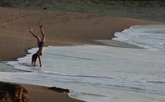 cartwheels in the surf