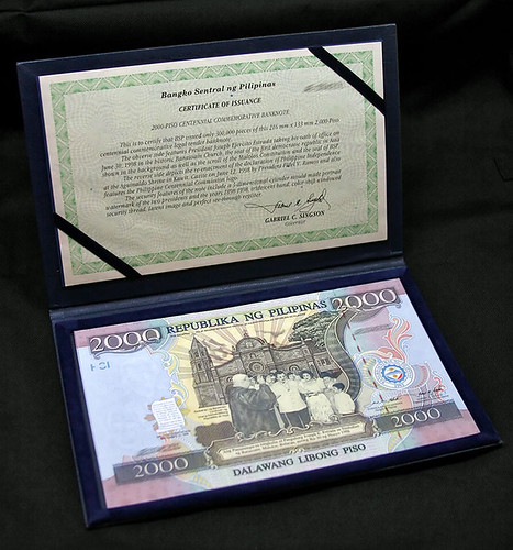2k peso bill - with certificate of issuance by nargalzius.