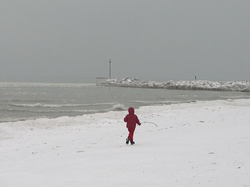 Snowsuit Kid on Beach II