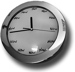 A Clock that says 'Now!'