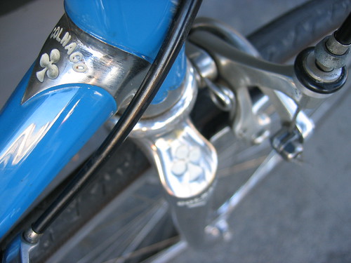 Classic Colnago club logo, sweet against the blue.