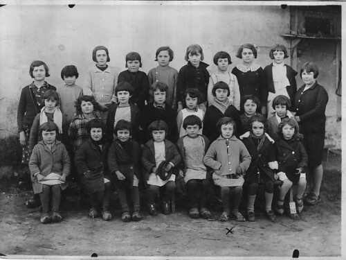 photo de classe, Fargues-sur-Ourbise, Lot-et-Garonne, vers fin des années 30