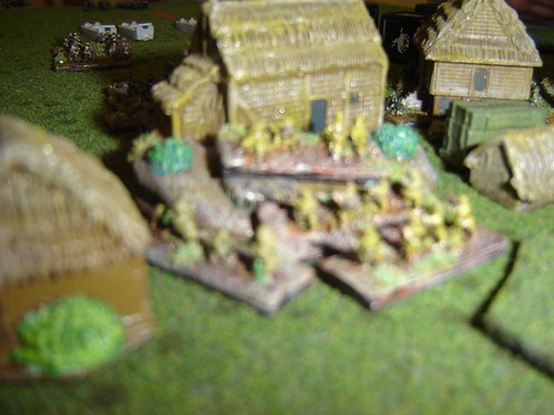 Japanese hold town against advance by US Marines left flank [Night Attack at Agat Beach]