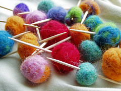 felted beads