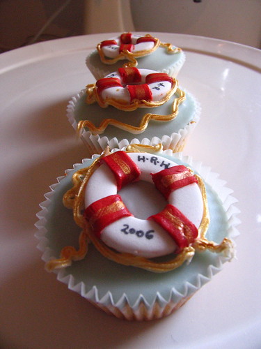 Nautical Themed Cupcakes designed for a magazine shoot originally uploaded