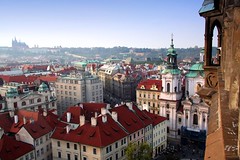 prague from the clock tower