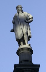 Christopher Columbus atop the pillar at Columbus Circle by NYCArthur, on Flickr