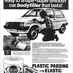 Plastic Padding Bodyfiller retro car advert