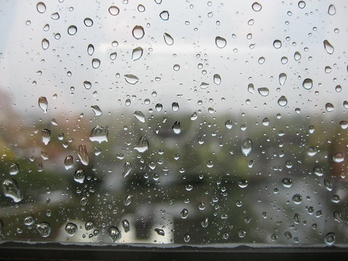 Rain on a window in Sunnyvale
