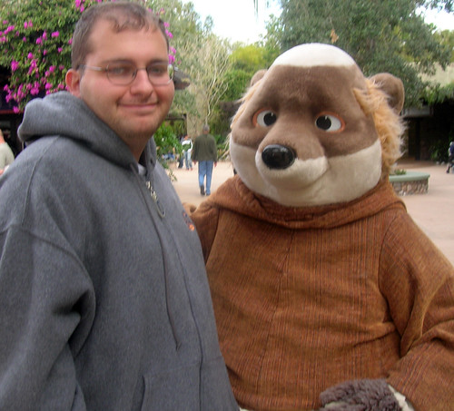 Me and Friar Tuck in the Oasis at Disney's Animal Kingdom, 2006.