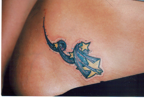 3 star tattoo meaning. Cute shooting star tattoos