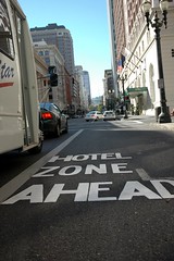 Hotel zone bike lane