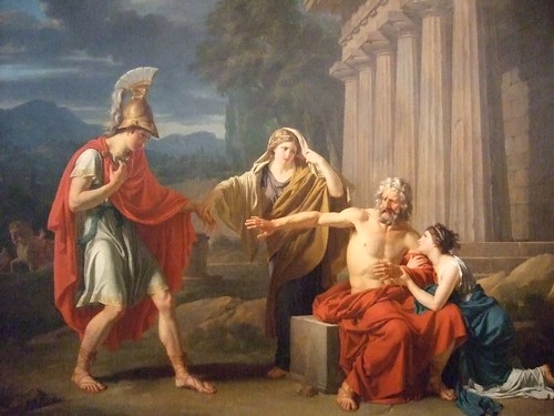 Oedipus at Colonus by Jean-Antoine-Theodore Giroust 1788 French Oil (5)
