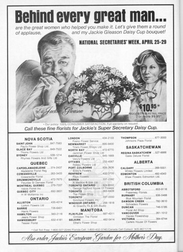 Vintage Ad #73 - Jackie Gleason Daisy Cup Bouquet