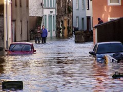 Flooded street in Cockermouth