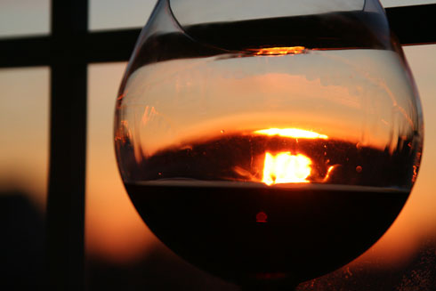Verre De Vin. de vin améliore la santé