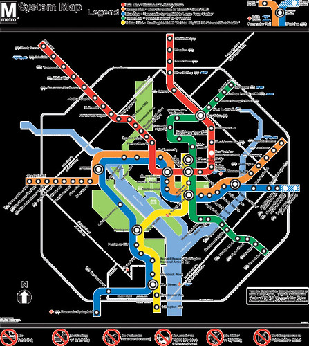 WMATA Subway Map, Washington,