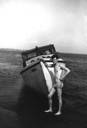 Joe Wilner and somebody's boat