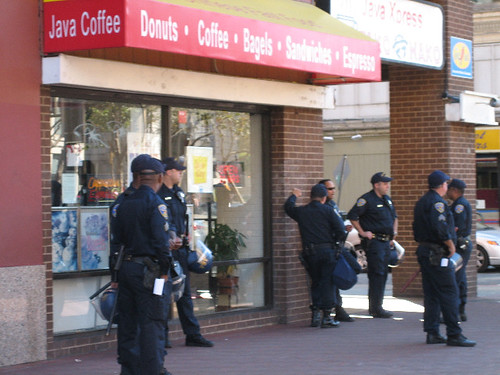 SFPD guarding the Donuts