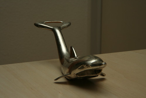 Silver dolphin bottle opener