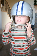 Oscar and his football helmet