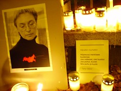 Anna Politkovskaja candle vigil 1