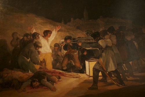 Francisco de Goya's El 3 de mayo en Madrid: Los fusilamientos en la montaña del Principe Pío (Photo by jfew)