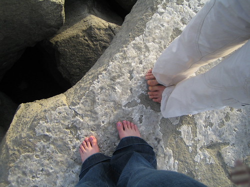 Toes on the Rocks in Santa Cruz