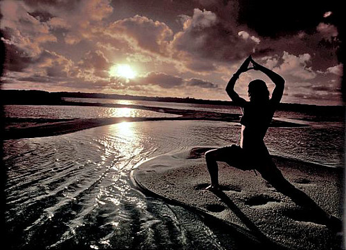Yoga Sunset with filter by Fiona Ayerst.