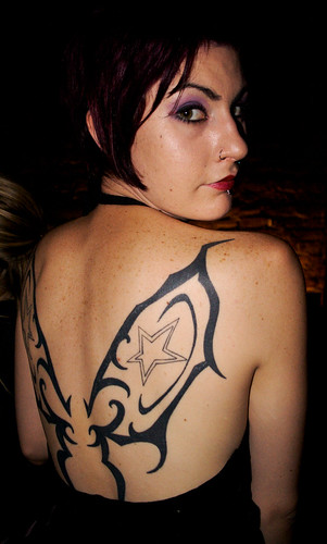 full body back butterfly girls tattoo art designs