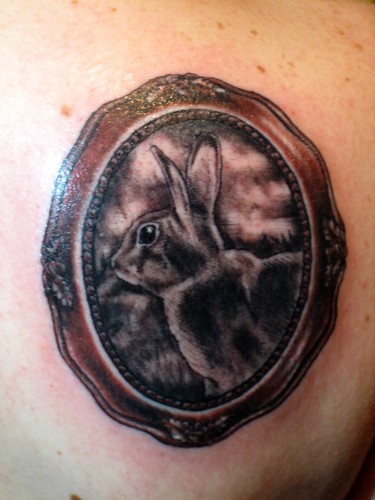 rabbit tattoo inked by Jason Stein at Cyclops Tattoo