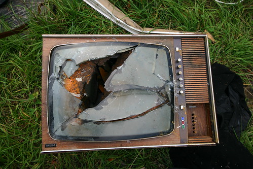 Old broken TV