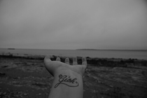 2 wrist tattoo writing Lake Huron