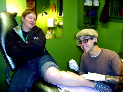 with chris jacobs, at fate tattoo in 