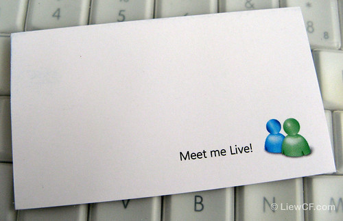 Windows Live Messenger Name Card (back)
