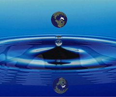 Creative Commons image of the earth and a rippling body of water