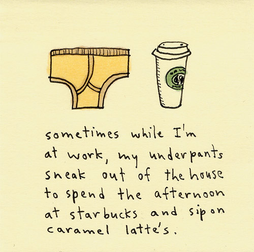 underpants-starbucks by Marc Johns.