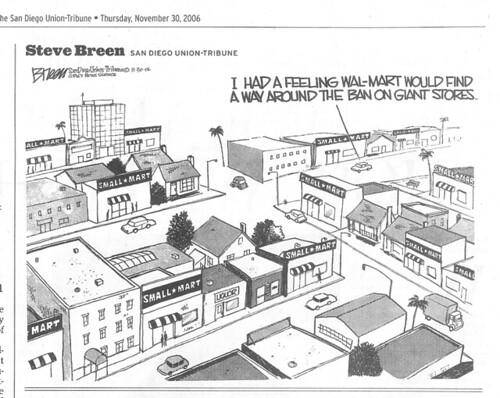 Small Mart Cartoon, Steve Breen, San Diego Union-Tribune