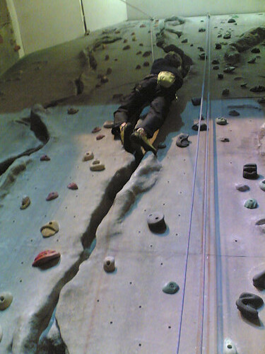 Indoor rock climbing